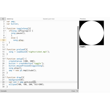 Working with ellipse's and making them move with an audio.