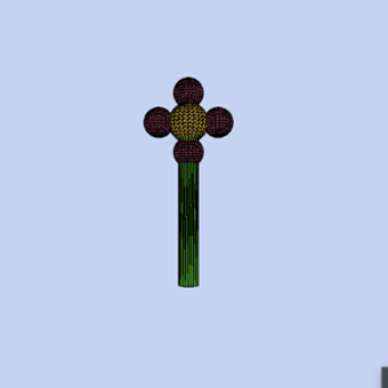 First attempt at making the flower into a 3D model. Was very not successful.