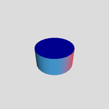 Using Steve's tutorials to create 3D objects. Creating a cylinder with ambient lighting.